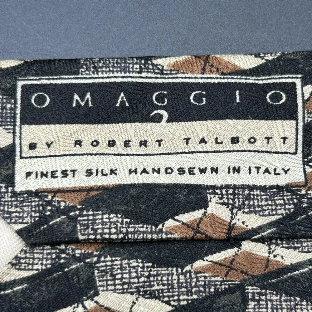 Omaggio 2 by Robert Talbott Mens Neck Tie Neutral Abstract 57